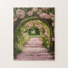 Puzzle Camino de jardín romántico con arco floral para mu