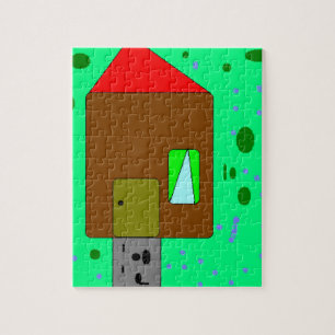 Puzzle Camino de la puerta de la casa, pintura digital, a