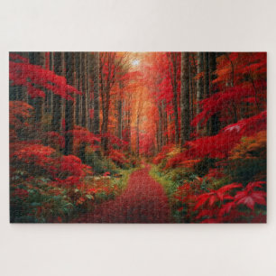 Puzzle Camino Forestal de Otoño - Un paisaje impresionant