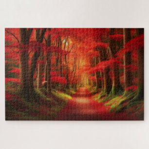 Puzzle Camino Forestal de Otoño - Un paisaje impresionant