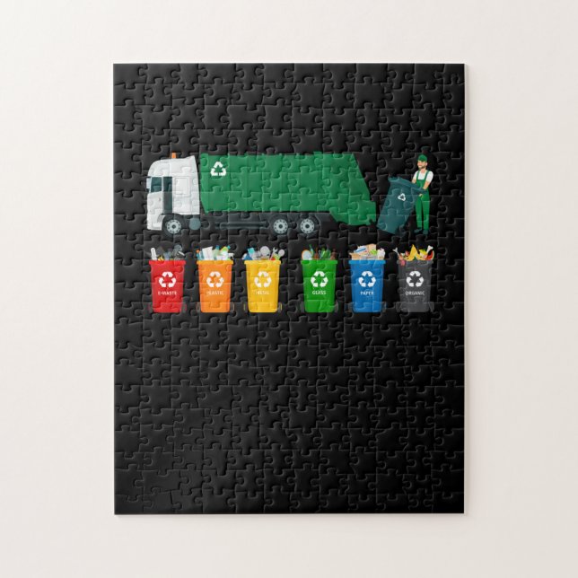 Puzzle Camión de basura reciclado (Vertical)