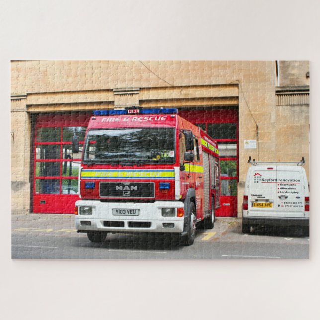 Puzzle Camión de bomberos y rescate, Bath, Inglaterra (Horizontal)