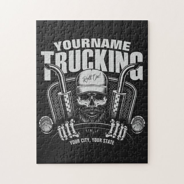 Puzzle Camión de camionetas de cráneo personalizado camio (Vertical)