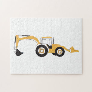 Puzzle Camión de construcción Backhoe