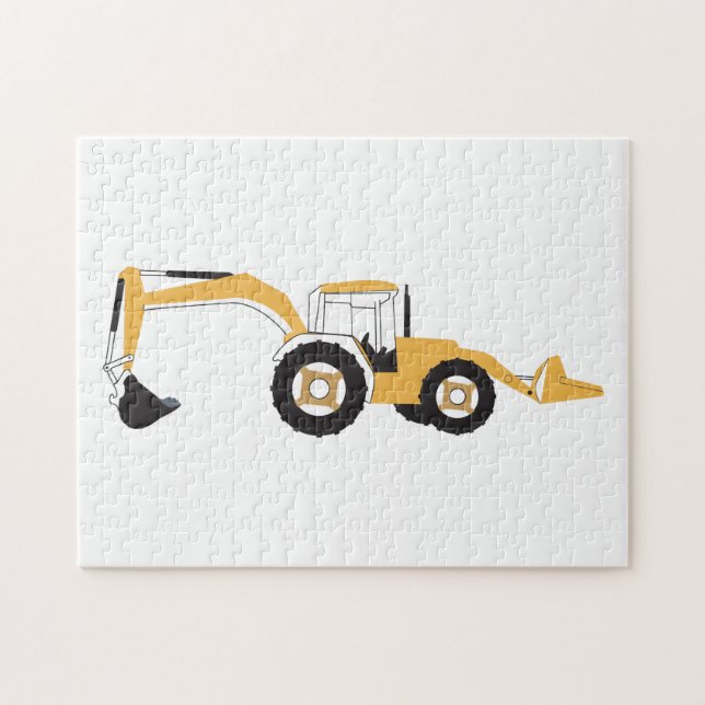 Puzzle Camión de construcción Backhoe (Horizontal)