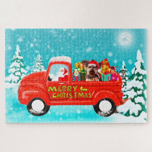 Puzzle Camión de entrega de Santa Claus Terrier de Yorksh