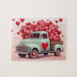 Puzzle Camión de entrega especial de Valentine Hearts