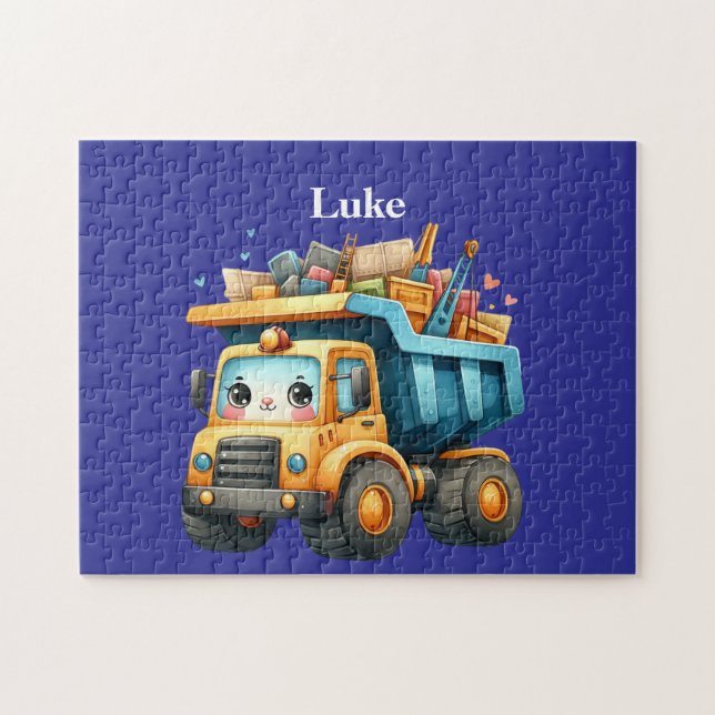 Puzzle Camión de volcado del niño (Horizontal)