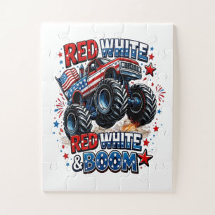 Puzzle Camión Monstruo Red White Boom