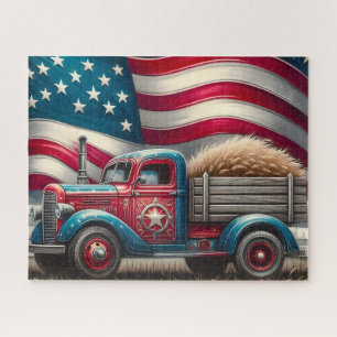 Puzzle Camión Patriótico Americano