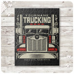 Puzzle Camionero de camión grande de 18 ruedas Personaliz<br><div class="desc">Diseño de empresa de camiones de semirremolque de gran rig personalizado para camioneros de dieciocho ruedas: ¡personalice con su nombre y texto personalizado!</div>