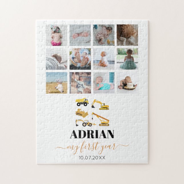 Puzzle Camiones de construcción Collage de fotos de prime (Vertical)