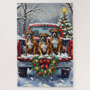 Puzzle Camioneta Roja de Navidad Boxer Holiday