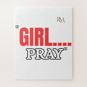 Puzzle Camiseta Girl Pray   Camiseta Cristiana Basada en 