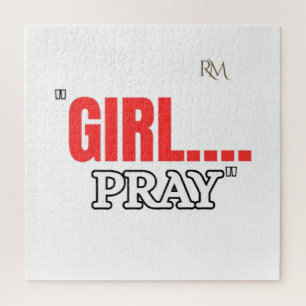 Puzzle Camiseta Girl Pray Camiseta Cristiana Basada en