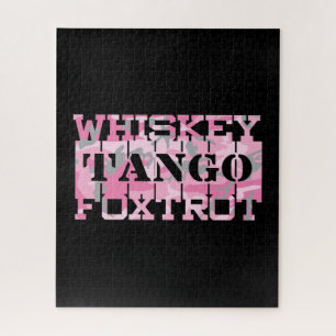 Puzzle Camo rosa del tango Foxtrot del Whiskey del ejérci