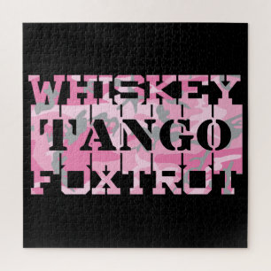 Puzzle Camo rosa del tango Foxtrot del Whiskey del ejérci