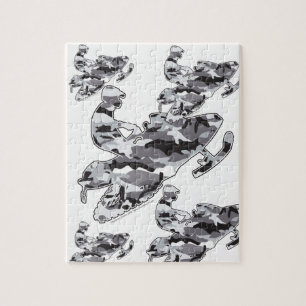 Puzzle Camoflage gris Snowmobiler