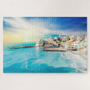 Puzzle Camogli Italia Pintura Portofino Génova Liguria
