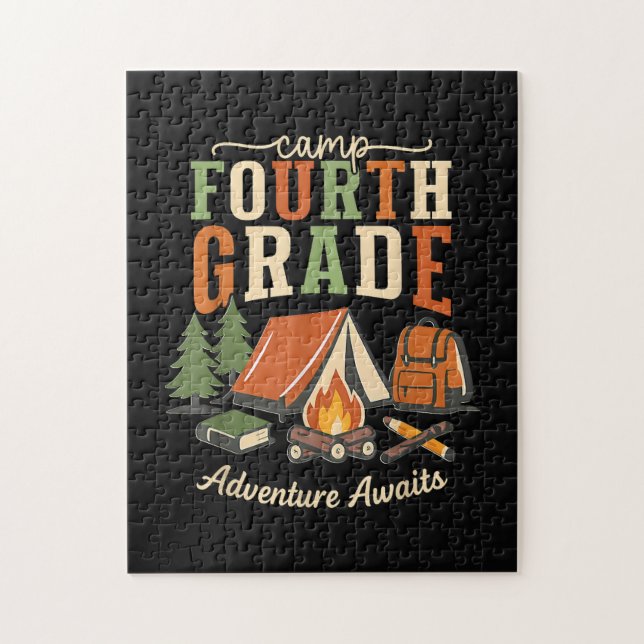 Puzzle Camp aventura de cuarto grado espera 4to grado (Vertical)