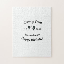 Puzzle Camp one happy birthday name date campingadventure