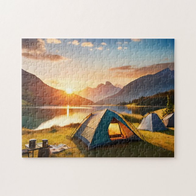 Puzzle Campamento de Campamento Art Sunset Foto de Intern