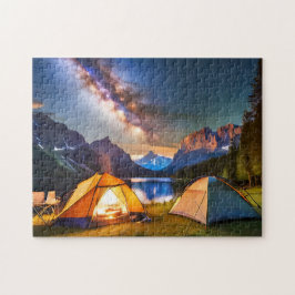 Puzzle Campamento Montañoso Camp Art 1 Easy Brain Art Puz
