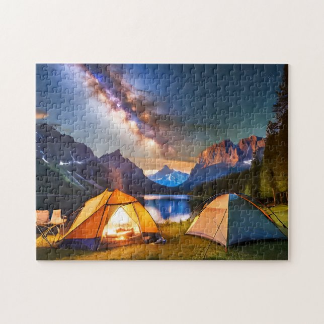 Puzzle Campamento Montañoso Camp Art 1 Easy Brain Art Puz (Horizontal)