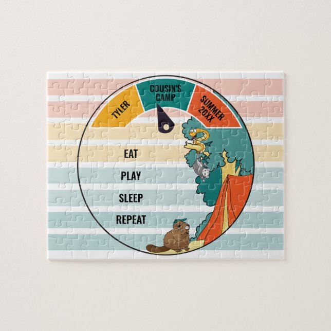 Puzzle Campamento veraniego de serpientes de castores par (Horizontal)