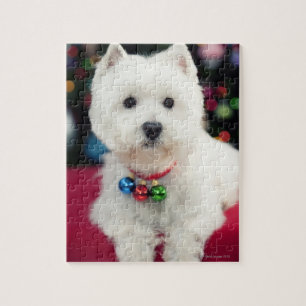 Puzzle Campana de navidad del perrito que lleva en cuello
