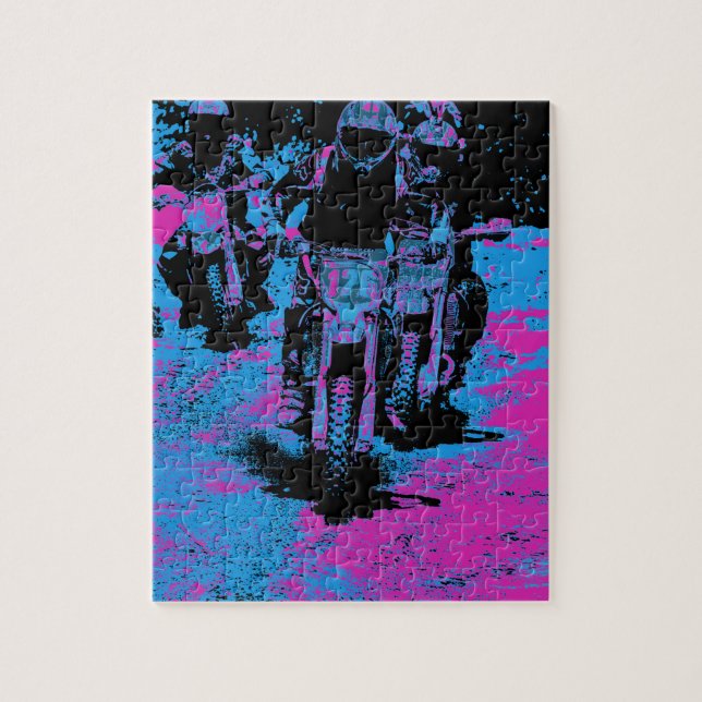 Puzzle Campeón Motocross de ciclismo de tierra (Vertical)