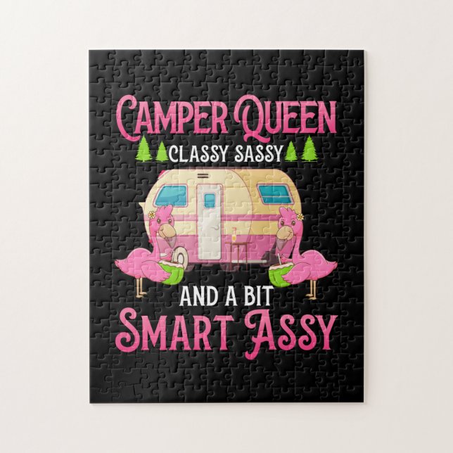 Puzzle Camper Queen Sassy Sassy Smart Funny Mujeres Chica (Vertical)