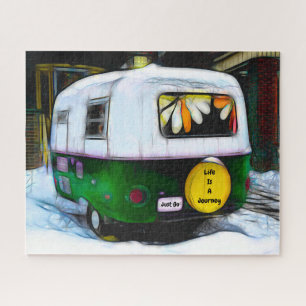 Puzzle Camper Retro Hippie Life Es Un Viaje