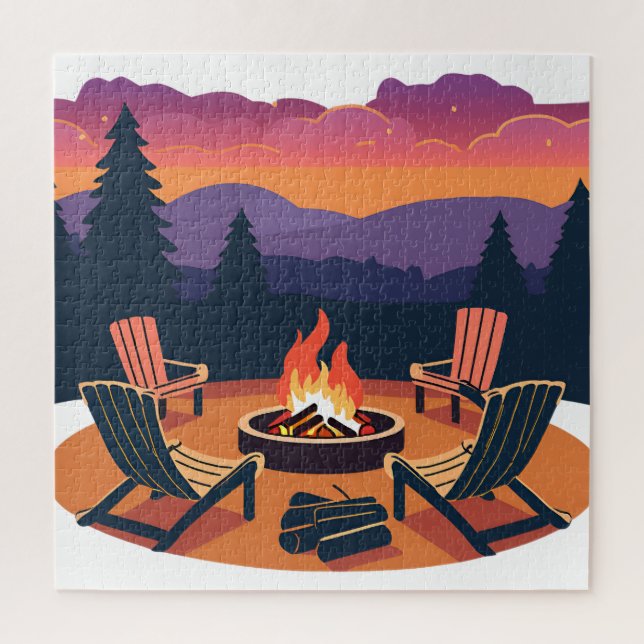 Puzzle Campfire Sunset (Vertical)