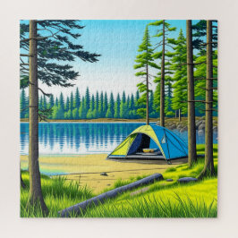 Puzzle Camping de carpas temáticas en los bosques