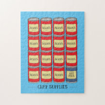 Cámping de los suministros de frijoles horneados D