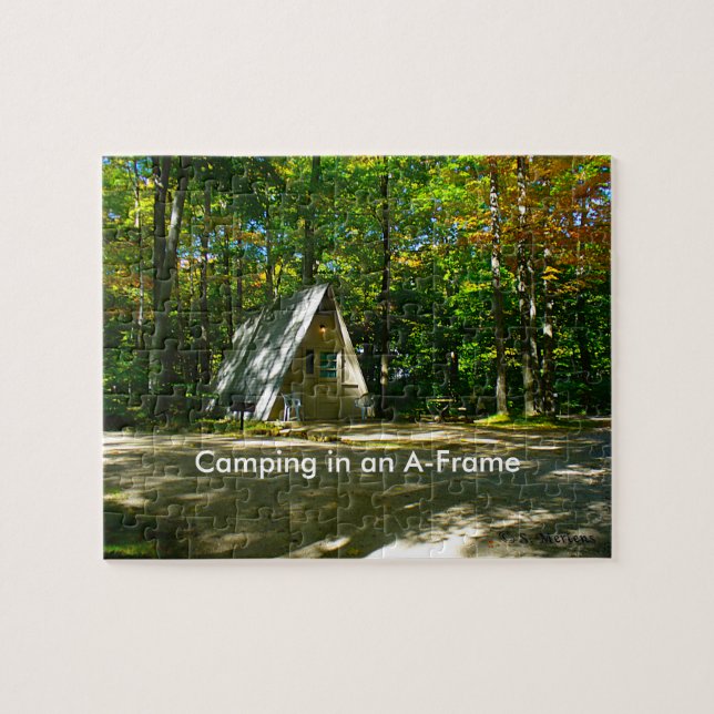 Puzzle Camping de marco A salvaje en camping (Horizontal)