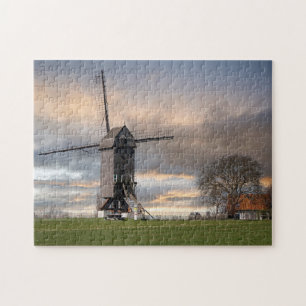 Puzzle Campo antiguo molino de viento Bélgica Molino de m