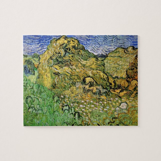 Puzzle Campo con montones de trigo de Vincent van Gogh (Horizontal)