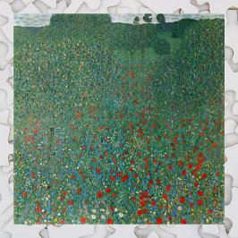 Puzzle Campo de amapola por Gustav Klimt, Art Nouveau vin