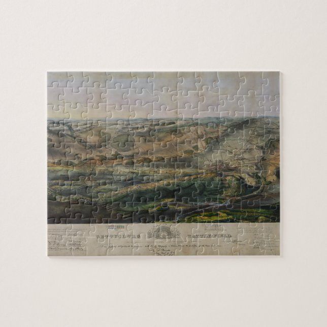 Puzzle Campo de batalla de Gettysburg de Juan Bachelder (Horizontal)