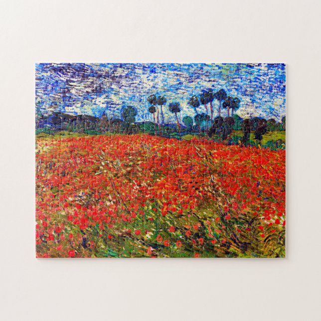 Puzzle Campo de flores rojas, Van Gogh (Horizontal)