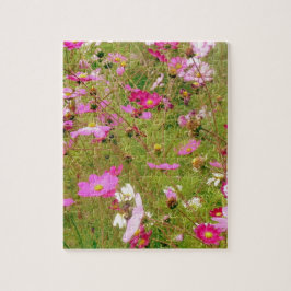 Puzzle Campo De Flores Rosa