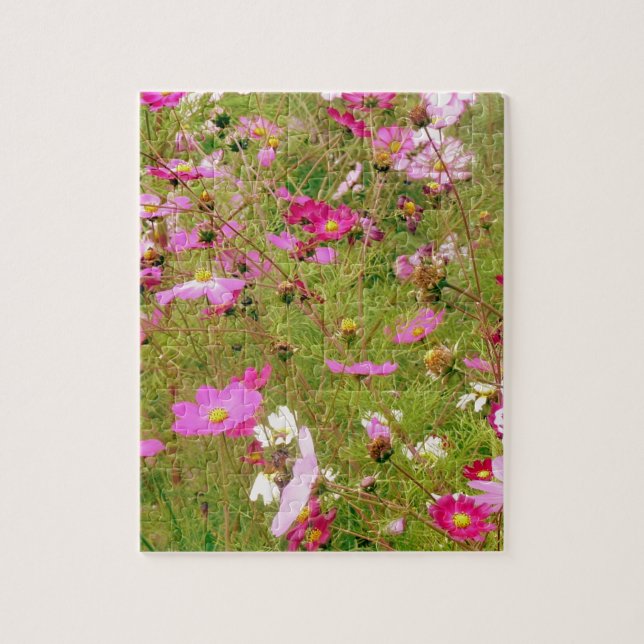 Puzzle Campo De Flores Rosa (Vertical)