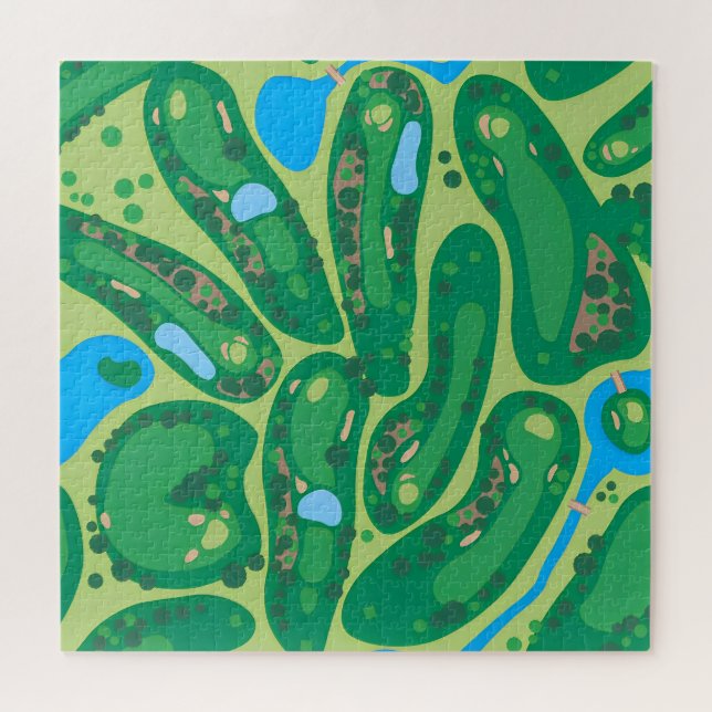 Puzzle campo de golf par green scape absrant (Horizontal)