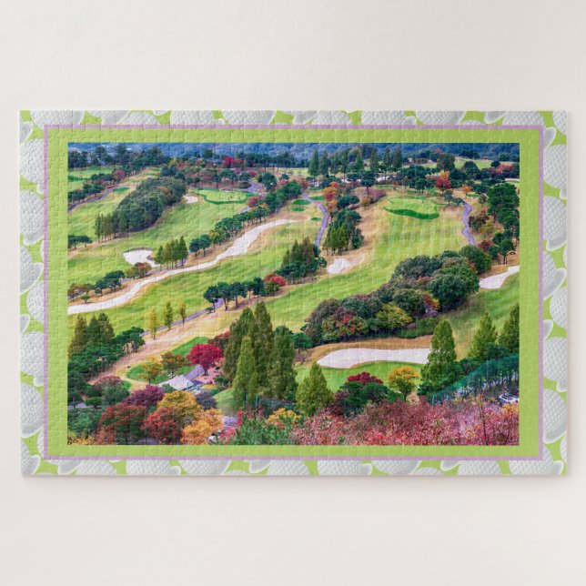 Puzzle Campo de golf y bolas de otoño (Horizontal)