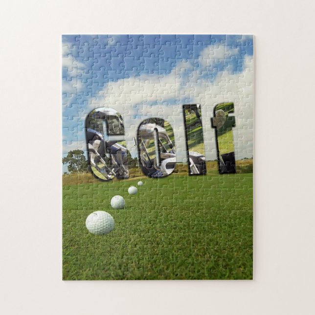 Puzzle Campo De Golf Y Logotipo (Vertical)
