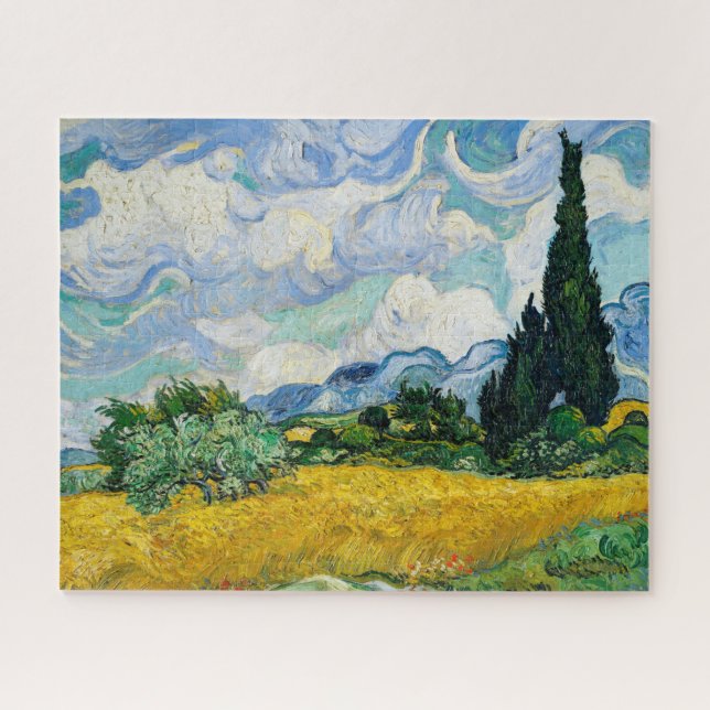 PUZZLE "CAMPO DE TRIGO CON CIPRESAS" DE VAN GOGH EN PUZZZ (Horizontal)