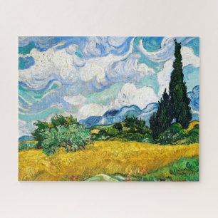 Puzzle Campo de trigo con cipreses de Van Gogh