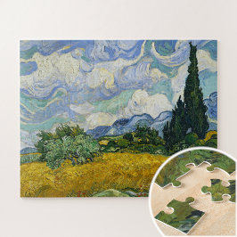 Puzzle Campo de trigo con cipreses, Vincent van Gogh